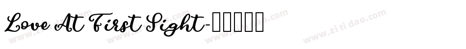 Love At First Sight字体转换